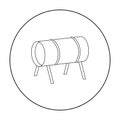 Playground tunnel icon in outline style isolated on white background. Play garden symbol stock vector illustration.