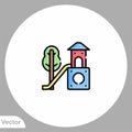 Playground vector icon sign symbol Royalty Free Stock Photo