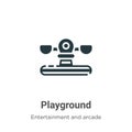 Playground vector icon on white background. Flat vector playground icon symbol sign from modern entertainment collection for Royalty Free Stock Photo