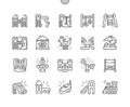 Playground Well-crafted Pixel Perfect Vector Thin Line Icons Royalty Free Stock Photo