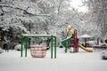 Playground in winter