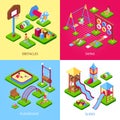 Playground 2x2 Images Set Royalty Free Stock Photo