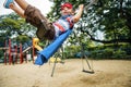 Playground Yard Superhero Freedom Child Boy Concept Royalty Free Stock Photo