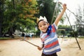 Playground Yard Superhero Freedom Child Boy Concept Royalty Free Stock Photo