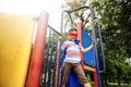 Playground Yard Superhero Freedom Child Boy Royalty Free Stock Photo