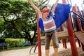 Playground Yard Superhero Freedom Child Boy Concept Royalty Free Stock Photo