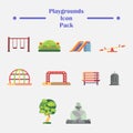 Playgrounds illustration art icon pack