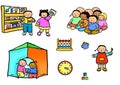 Playgroup preschool nursery daycare activities Royalty Free Stock Photo