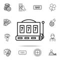 playing apparatus icon. Detailed outline set of casino element icons. Premium graphic design. One of the collection icons for