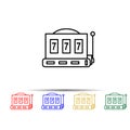 playing apparatus multi color style icon. Simple thin line, outline  of casino icons for ui and ux, website or mobile Royalty Free Stock Photo