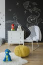 Playing area of boy room