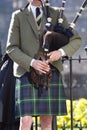 Playing bagpipes - portrait Royalty Free Stock Photo