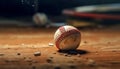 Playing baseball on a dirty infield with sports equipment and dirt generated by AI