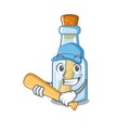 Playing baseball message in bottle isolated with cartoon Royalty Free Stock Photo