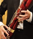Playing bassoon Royalty Free Stock Photo