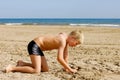 Playing on the beach 5 Royalty Free Stock Photo