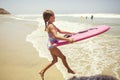 Playing at the beach on summer vacation Royalty Free Stock Photo