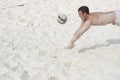 Playing Beach Volleyball