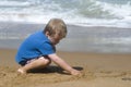 Playing on the beach