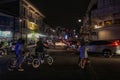 playing bicycle night bandung indonesia