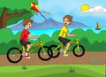 Playing bicycle