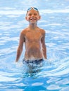 Playing boy in the water Royalty Free Stock Photo