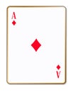 Ace Diamonds Playing Card Isolated