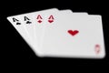 Playing Card Aces Close Up Royalty Free Stock Photo