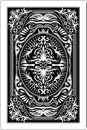 Playing card back side 60x90 mm