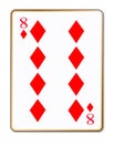 Eight Diamonds Isolated Playing Card