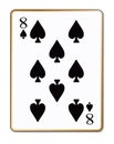Eight Spades Isolated Playing Card