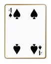 Four Spades Isolated Playing Card