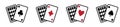Playing card game icon heart diamond clover and spade symbol Royalty Free Stock Photo