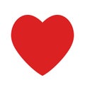 Playing card heart suit flat icon for apps and websites