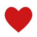 Playing card heart suit flat icon for apps and websites, stock v