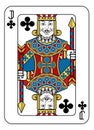 Playing Card Jack of Clubs Yellow Red Blue Black Royalty Free Stock Photo