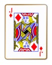 Jack Diamonds Isolated Playing Card
