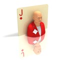 Playing Card: Jack of Diamonds with reflection