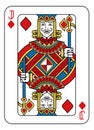 Playing Card Jack Diamonds Yellow Red Blue Black