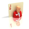 Playing Card: Jack of Hearts with reflection