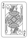 Playing Card Jack of Spades Black and White