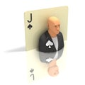 Playing Card: Jack of Spades with reflection