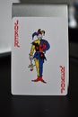 Playing card joker on the blur background Royalty Free Stock Photo