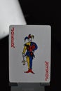 Playing card joker isolated blur background Royalty Free Stock Photo