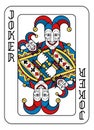 Playing Card Joker Yellow Red Blue Black Royalty Free Stock Photo