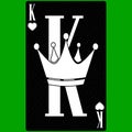 Playing card King of Hearts, black and white modern design. Standard size poker, poker, casino. 3D render, 3D illustration Royalty Free Stock Photo