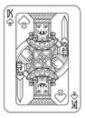 Playing Card King of Spades Black and White