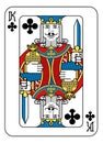 Playing Card King of Spades Yellow Red Blue Black Royalty Free Stock Photo