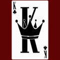 Playing card King suit of clubs, black and white modern design. Standard size poker, poker, casino. 3D render, 3D illustration