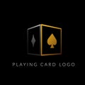 Playing card logo. Elegant design. Vector eps 10 Royalty Free Stock Photo